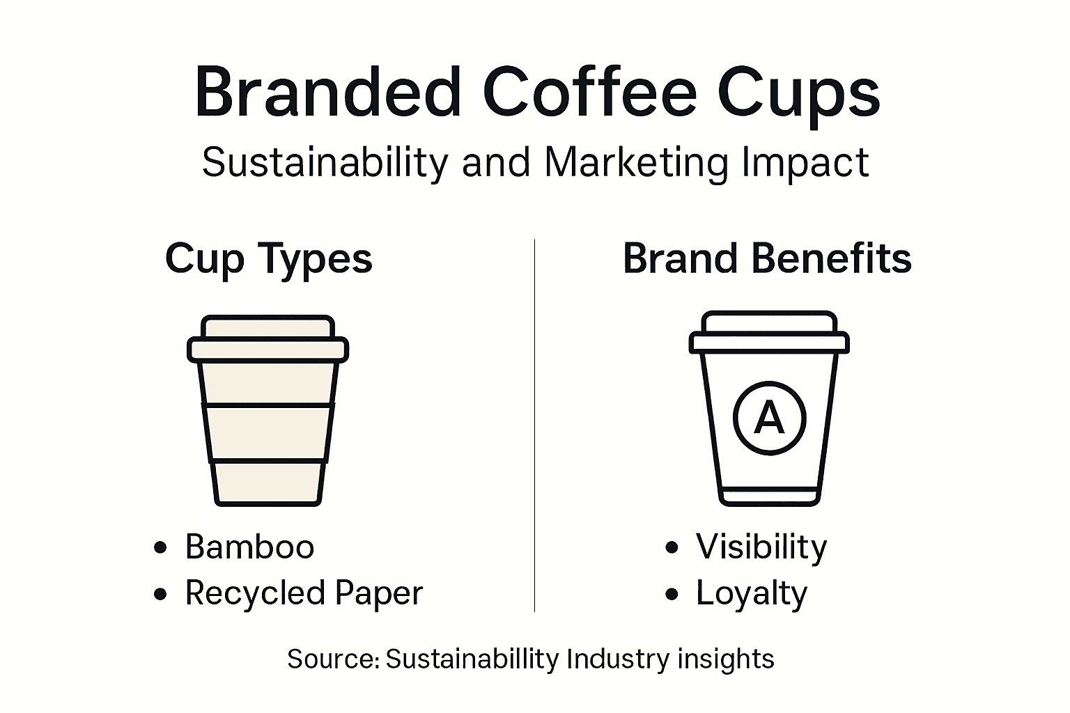 Infographic on branded coffee cup sustainability marketing