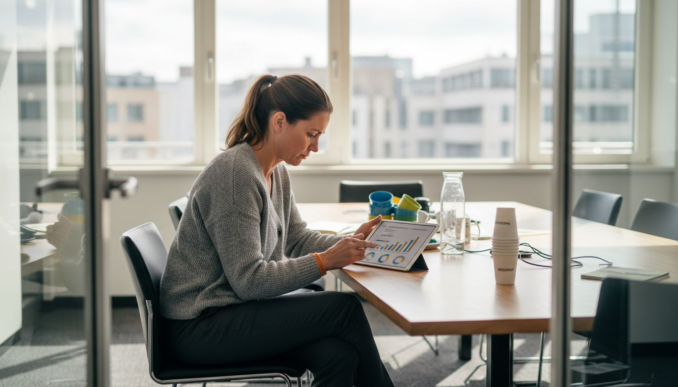 Een manager bekijkt en onderzoekt het afval waarin veel drinkbekers zijn terug te vinden.