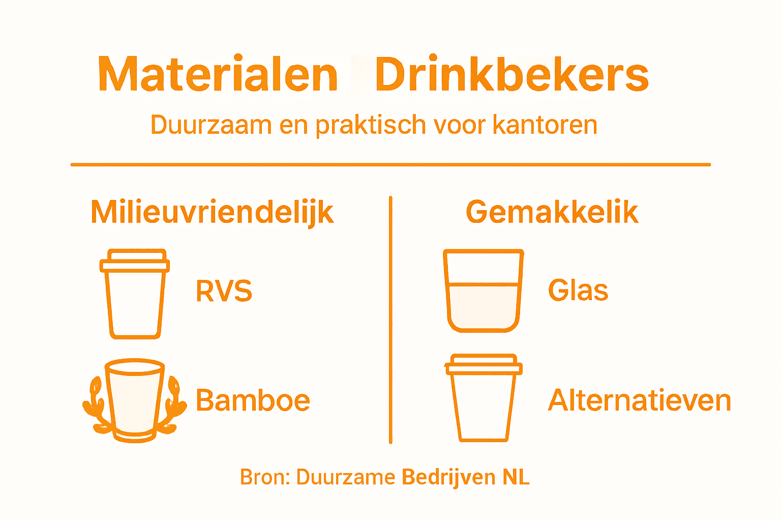 Infographic: Welke materialen zijn het meest geschikt voor duurzame drinkbekers?