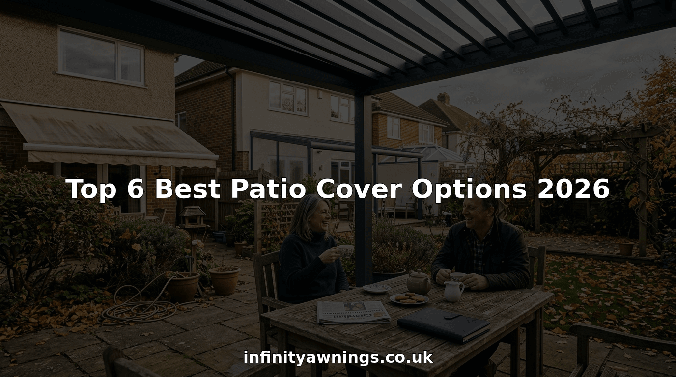 Various patio covers in real residential setting
