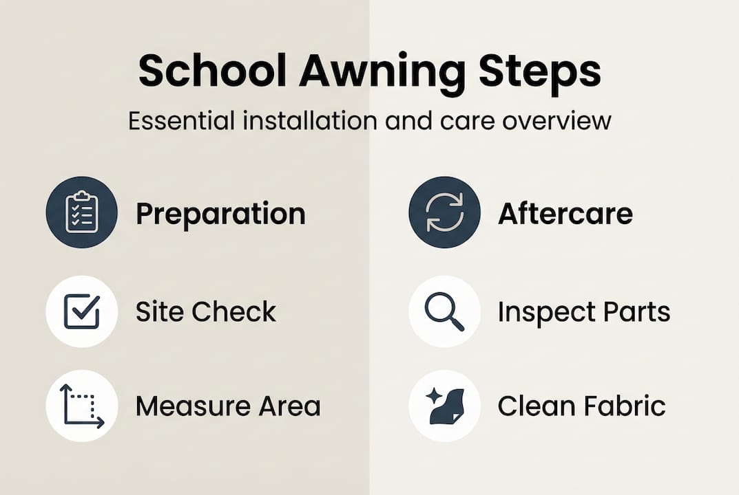 Infographic shows key school awning steps