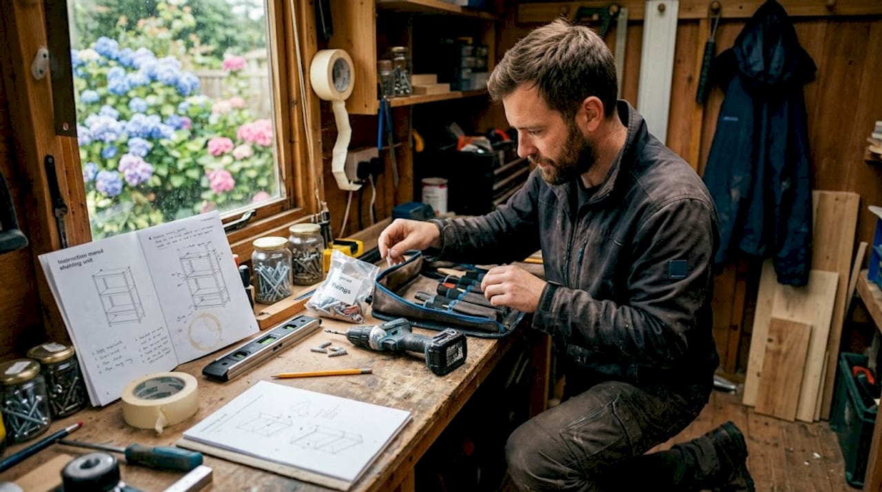 DIYer assembles tools for shading retrofit