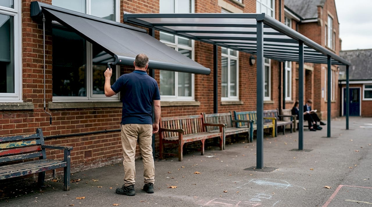Comparing retractable and permanent school canopies
