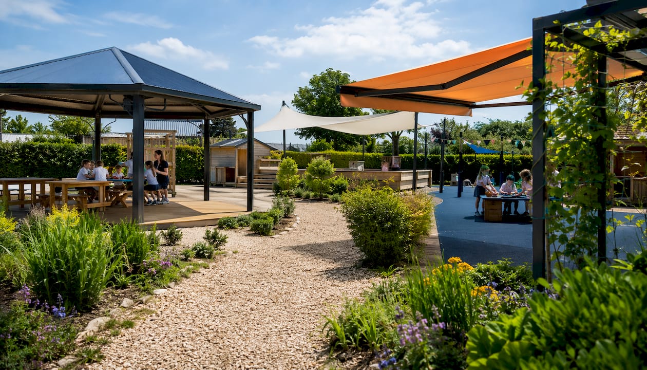 Various outdoor classroom shelter types in UK