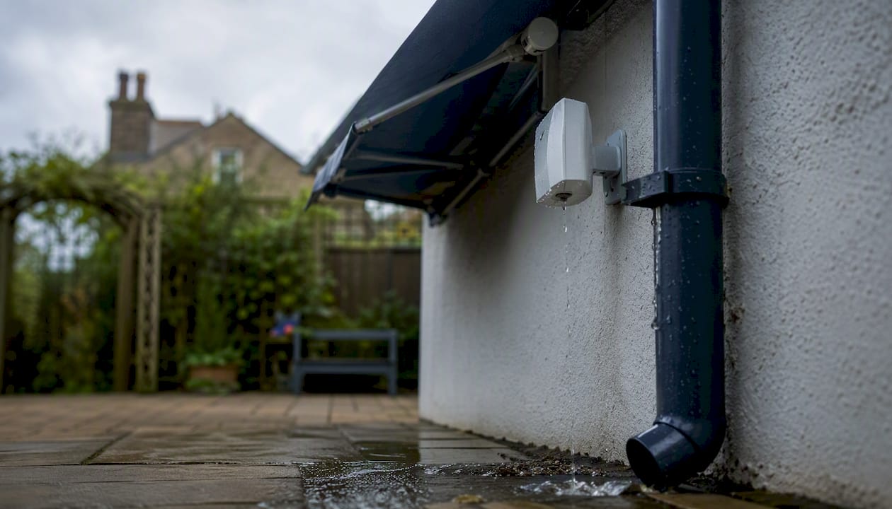 Incorrect rain sensor placement outdoors
