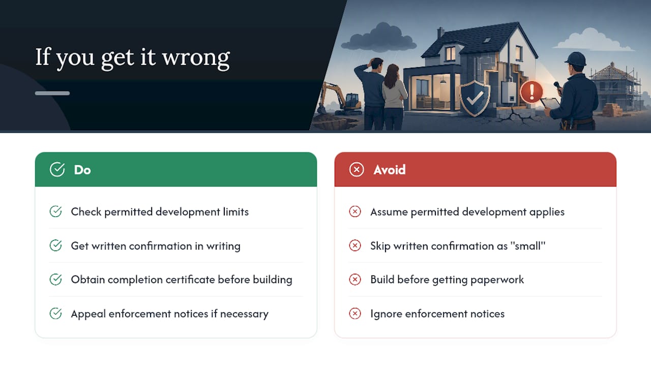 What happens if you get it wrong — overview diagram