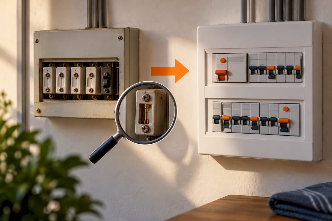 Illustration of consumer unit protection upgrade