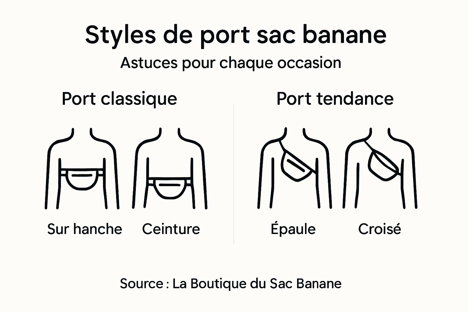 Infographie : les différentes façons de porter la banane