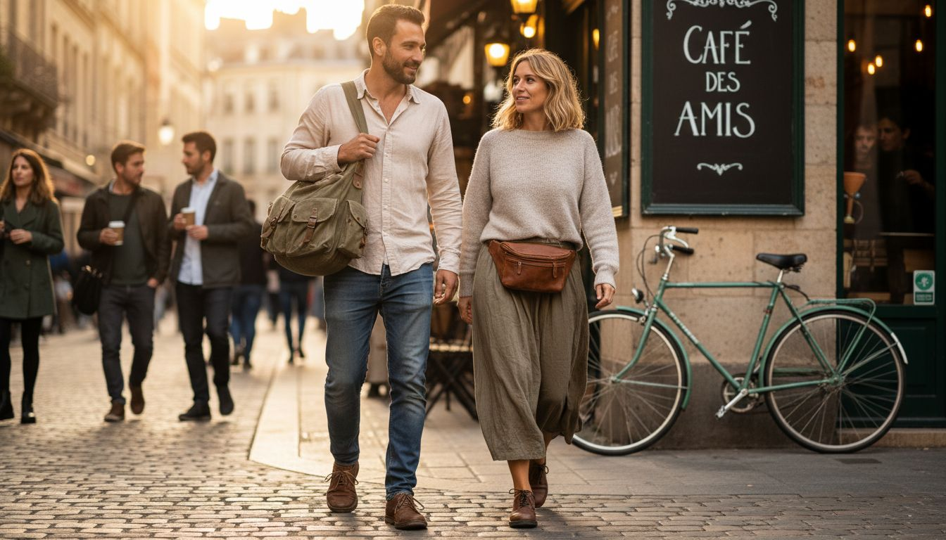 Deux personnes arborant chacune un style de sac urbain distinct