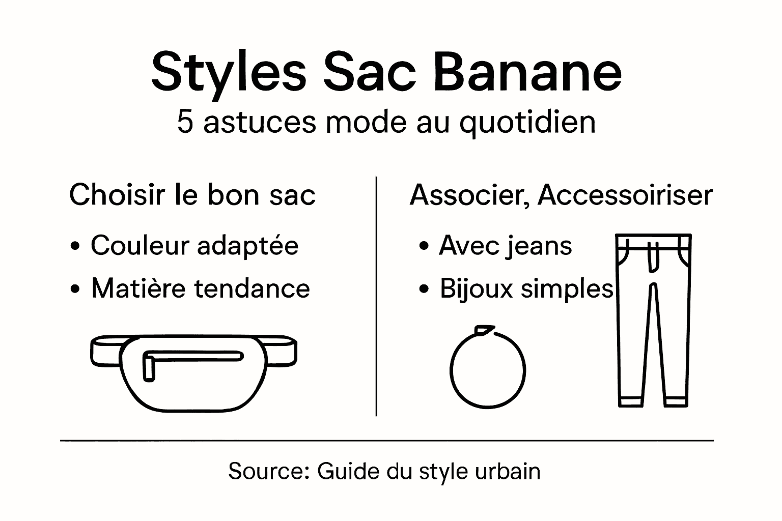 Conseils mode : comment porter le sac banane avec style ? (infographie)