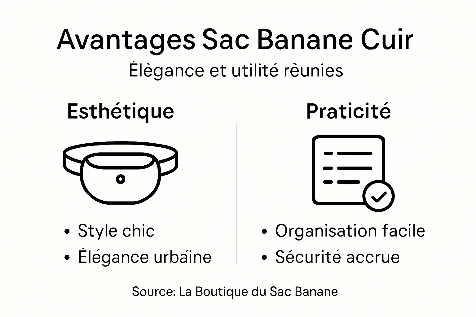 Infographie : les essentiels à savoir sur le sac banane en cuir