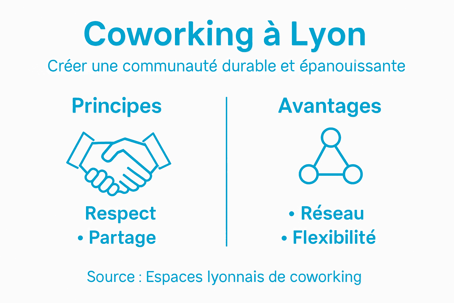 Découvrez en un coup d’œil les fondamentaux du coworking à Lyon grâce à notre infographie.
