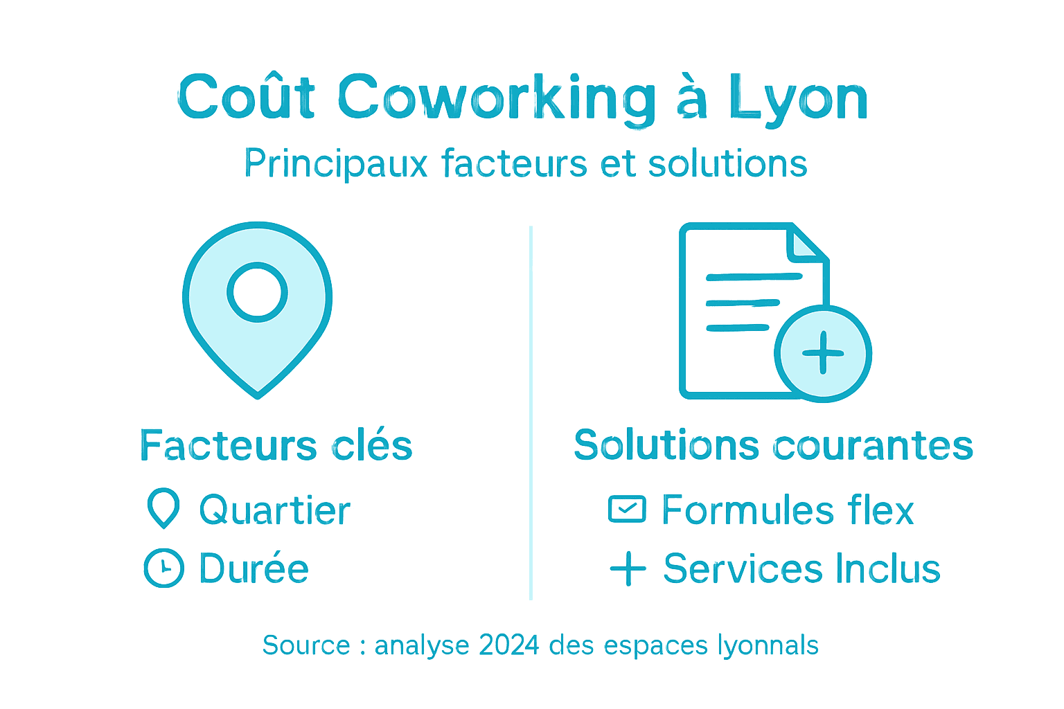 Tout savoir sur les tarifs des espaces de coworking à Lyon : notre infographie