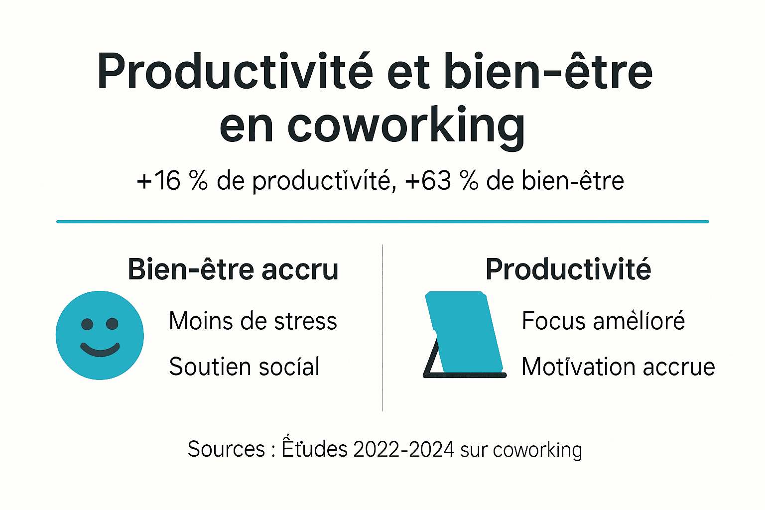 Bien-être et efficacité au travail : l’infographie spéciale espaces de coworking