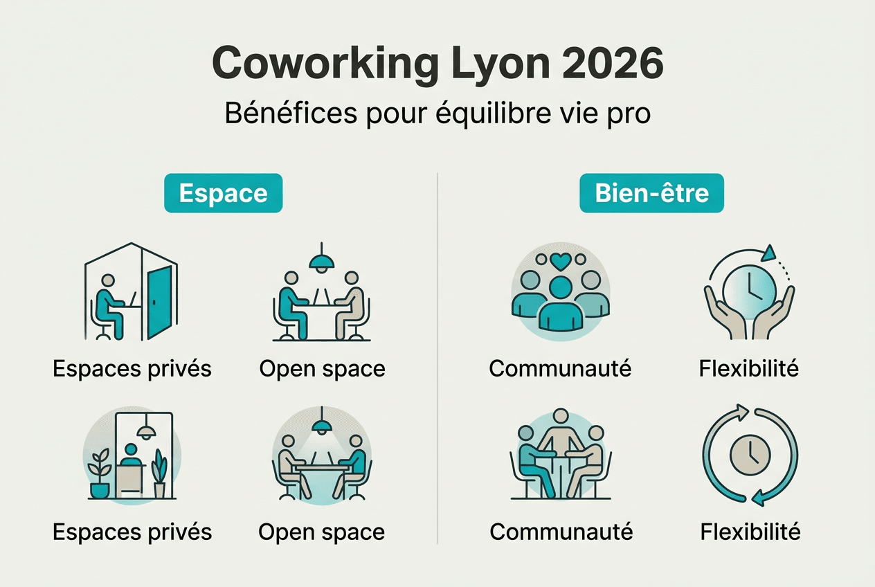 Infographie : le coworking à Lyon, un nouvel équilibre entre vie pro et perso