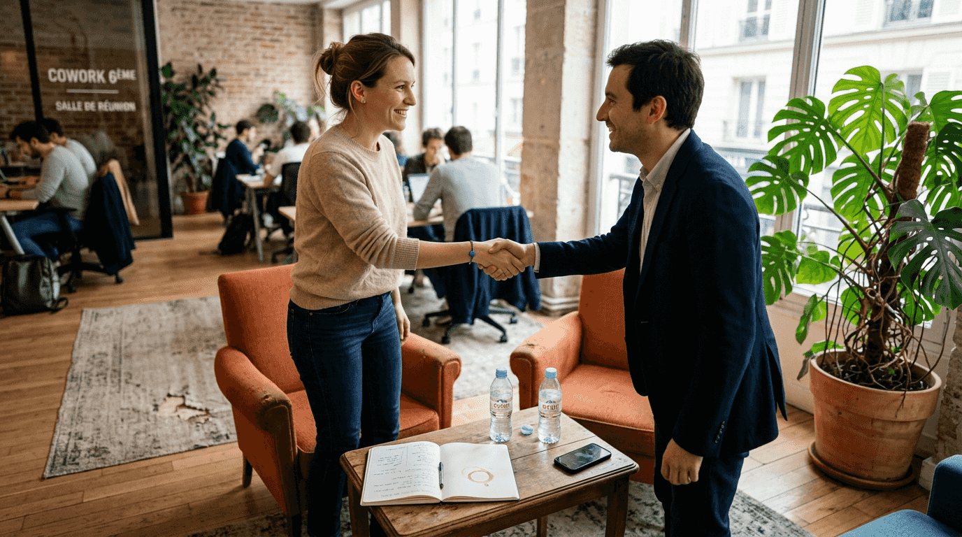 Rencontres et échanges entre coworkers à Lyon