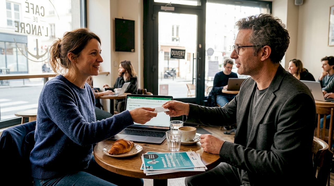 Rencontre entre freelances autour d’un café à Lyon