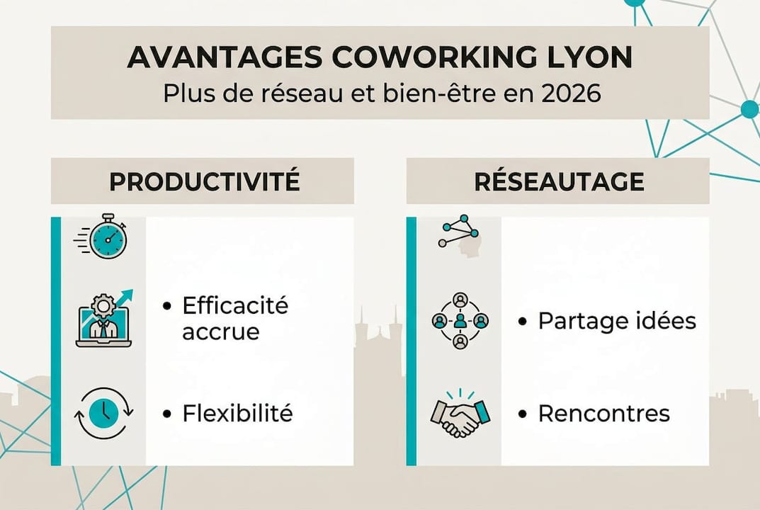 Les atouts du coworking à Lyon en un coup d'œil