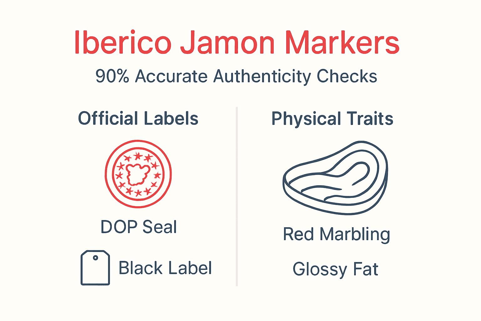 Infographic about Iberico jamon authenticity markers