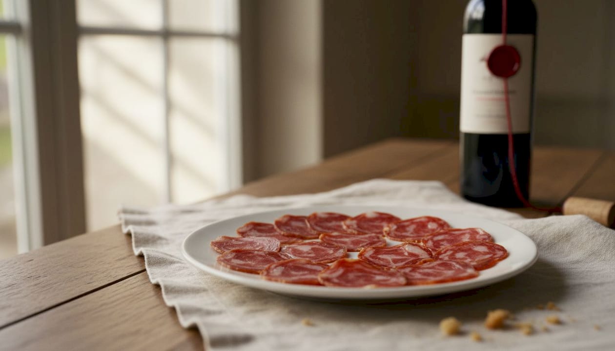 Discover chorizo ibérico: premium Spanish sausage explained 3 Cross-section of sliced chorizo ibérico sausage