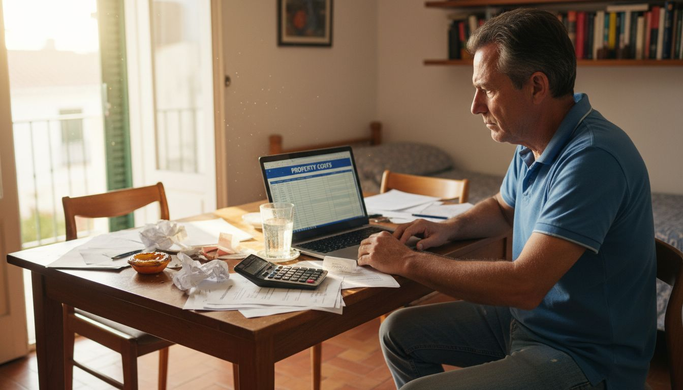 Man budgeting for Algarve property home purchase