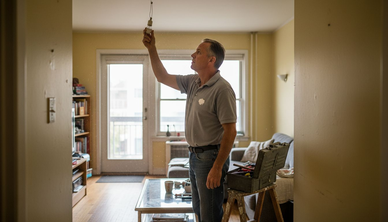 Handyman maintaining Algarve rental property