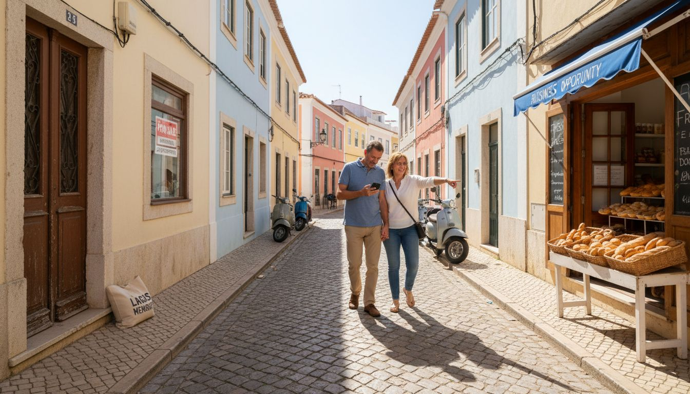 Couple viewing Lagos property for sale street