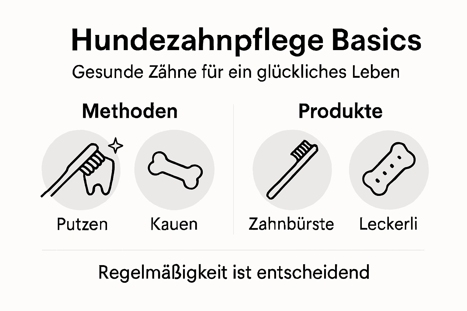 Infografik: Die besten Methoden und Produkte für die Zahnpflege beim Hund
