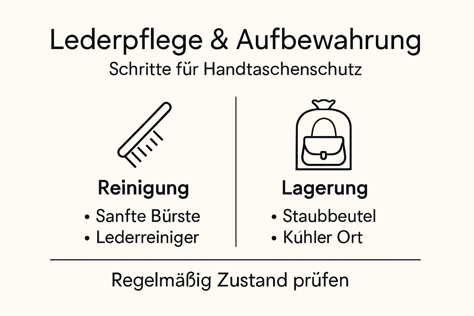 Tipps zur Lederpflege und zur sicheren Aufbewahrung deiner Handtasche – anschaulich erklärt