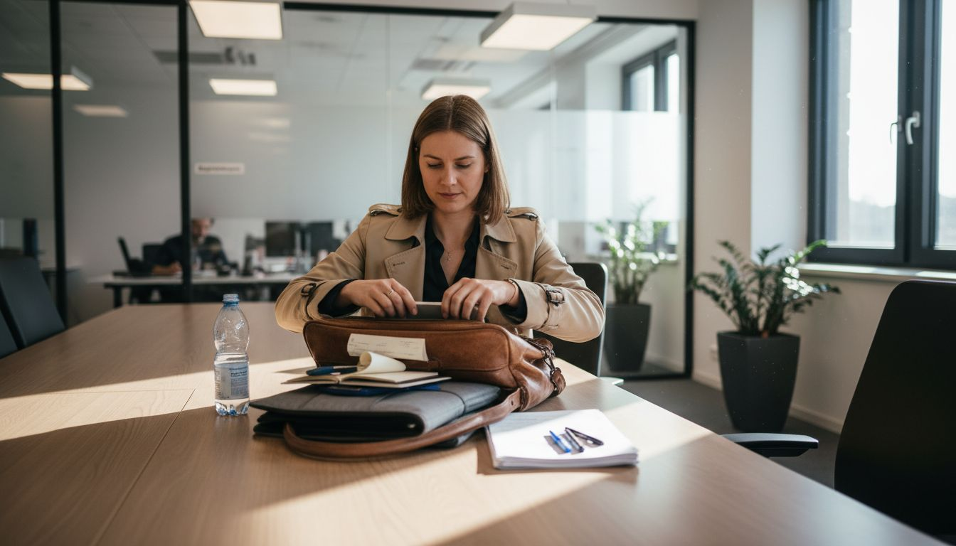So ist das Innenleben einer klassischen Business-Tasche gestaltet