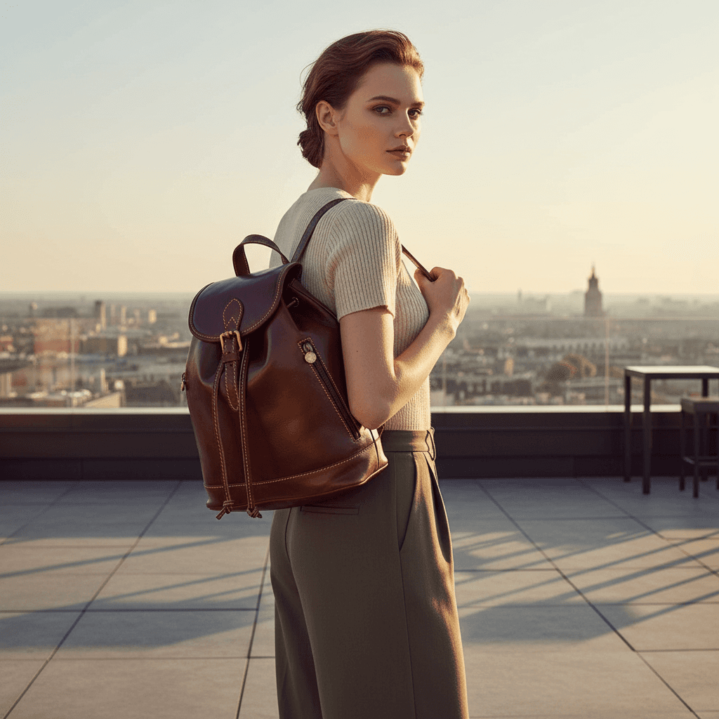 Luminosa italienische Lederrucksack