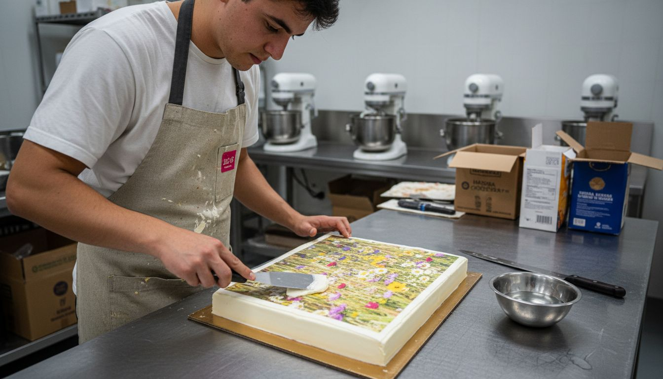 Cómo colocar una imagen comestible sobre una tarta de manera profesional