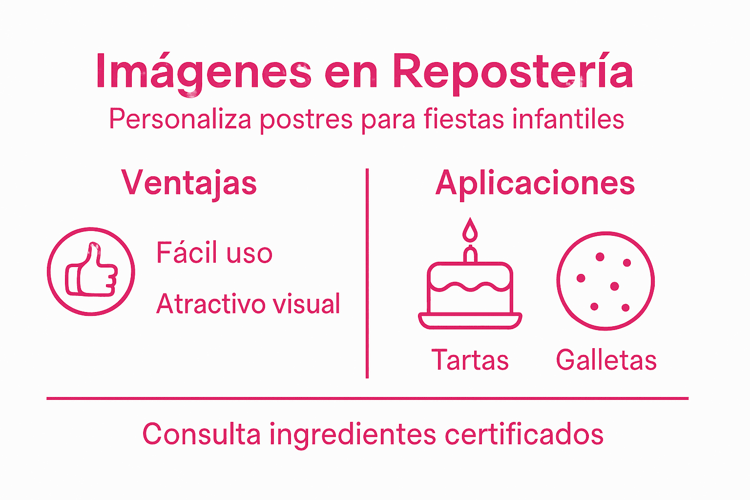 Infografía: beneficios y aplicaciones de las imágenes comestibles