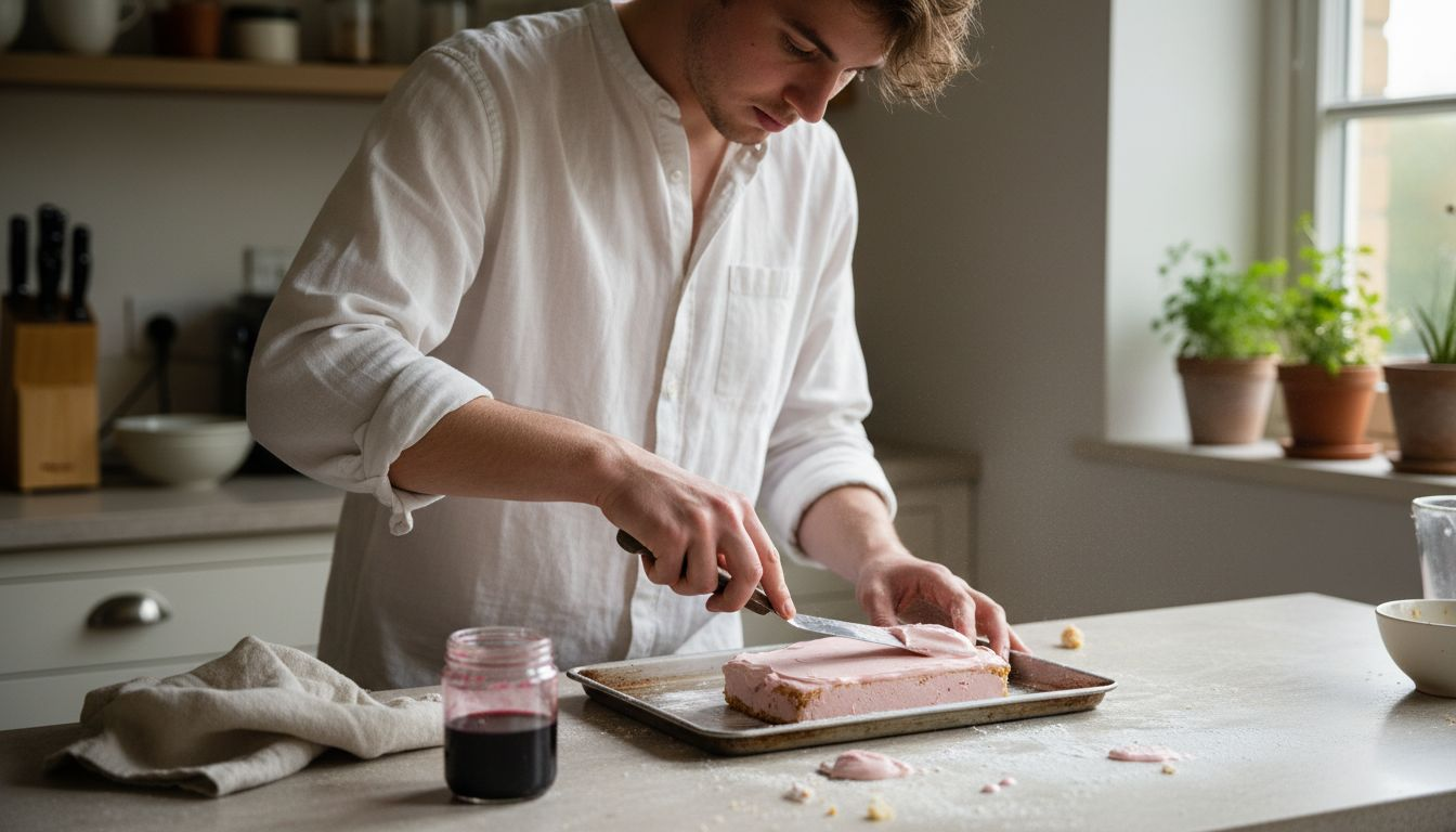 Antes de empezar a decorar el pastel, asegúrate de que la superficie esté bien lisa y uniforme para lograr un acabado profesional y realista.