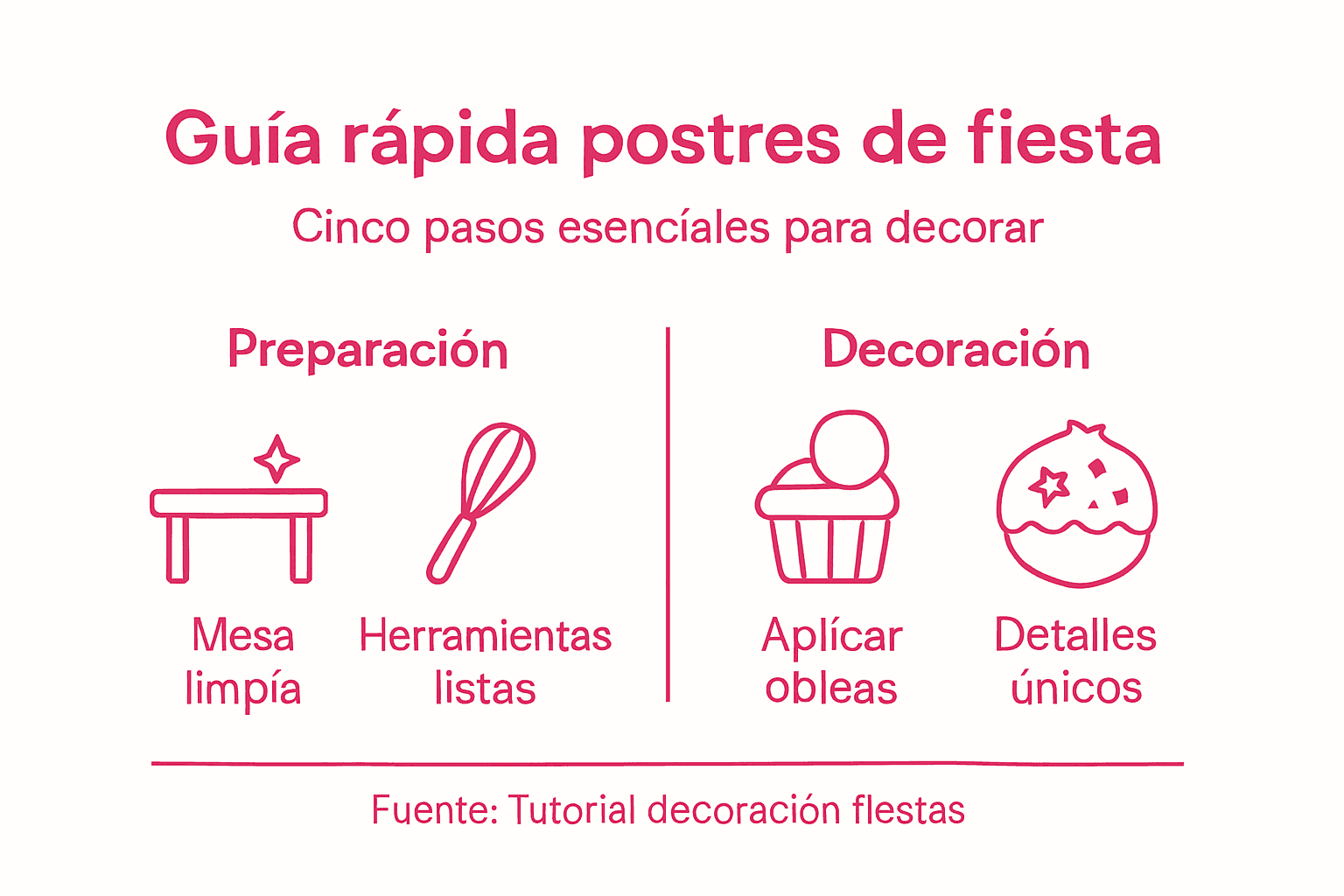 Infografía: los pasos clave para darle el toque final a tus postres
