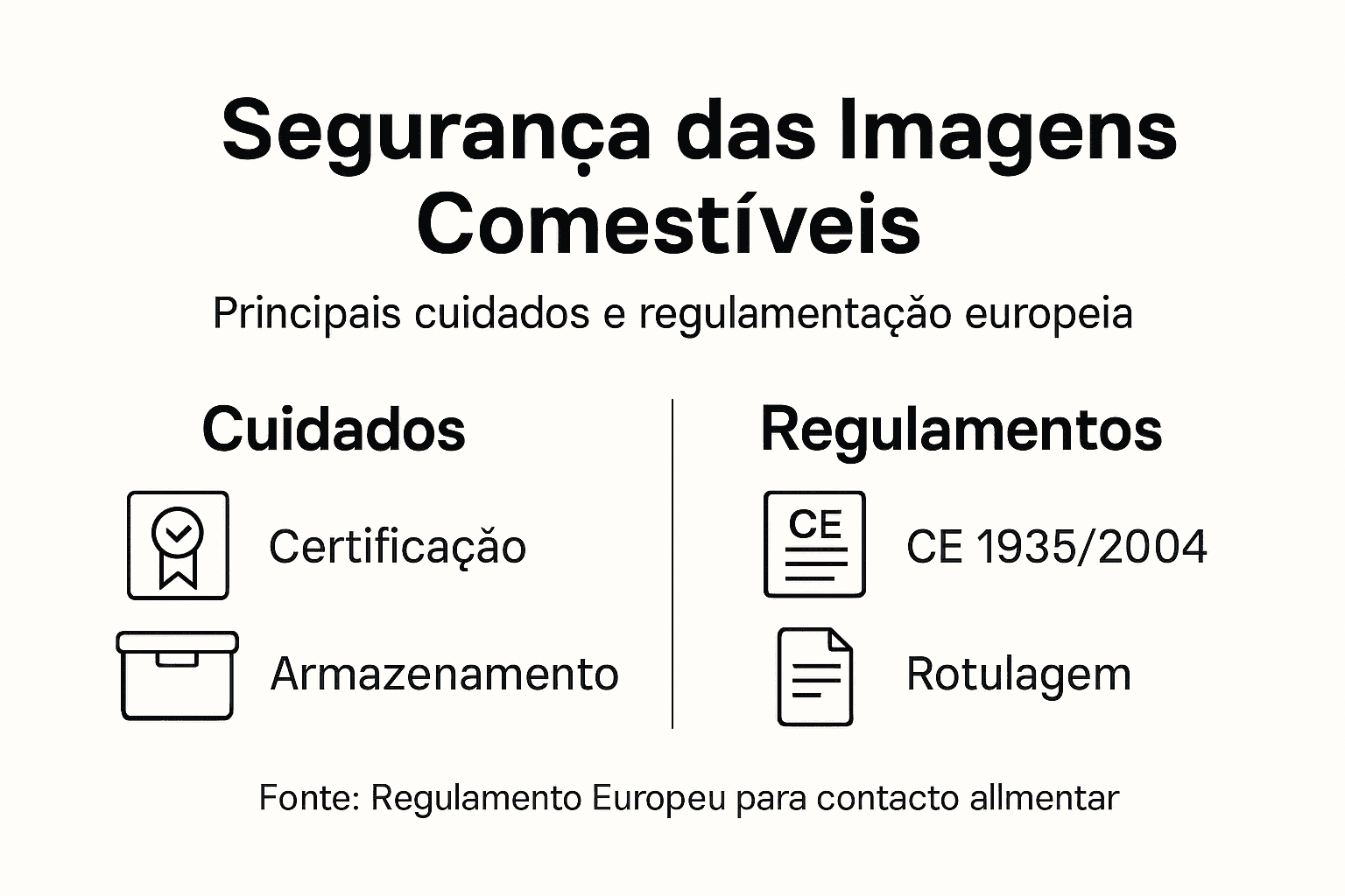 Infografia sobre segurança alimentar ilustrada com imagens feitas a partir de alimentos
