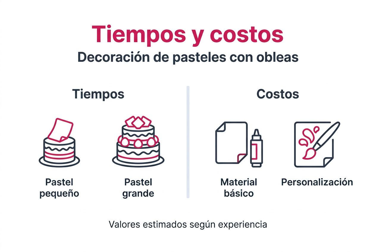 Infografía: cuánto tiempo y dinero necesitas para decorar pasteles