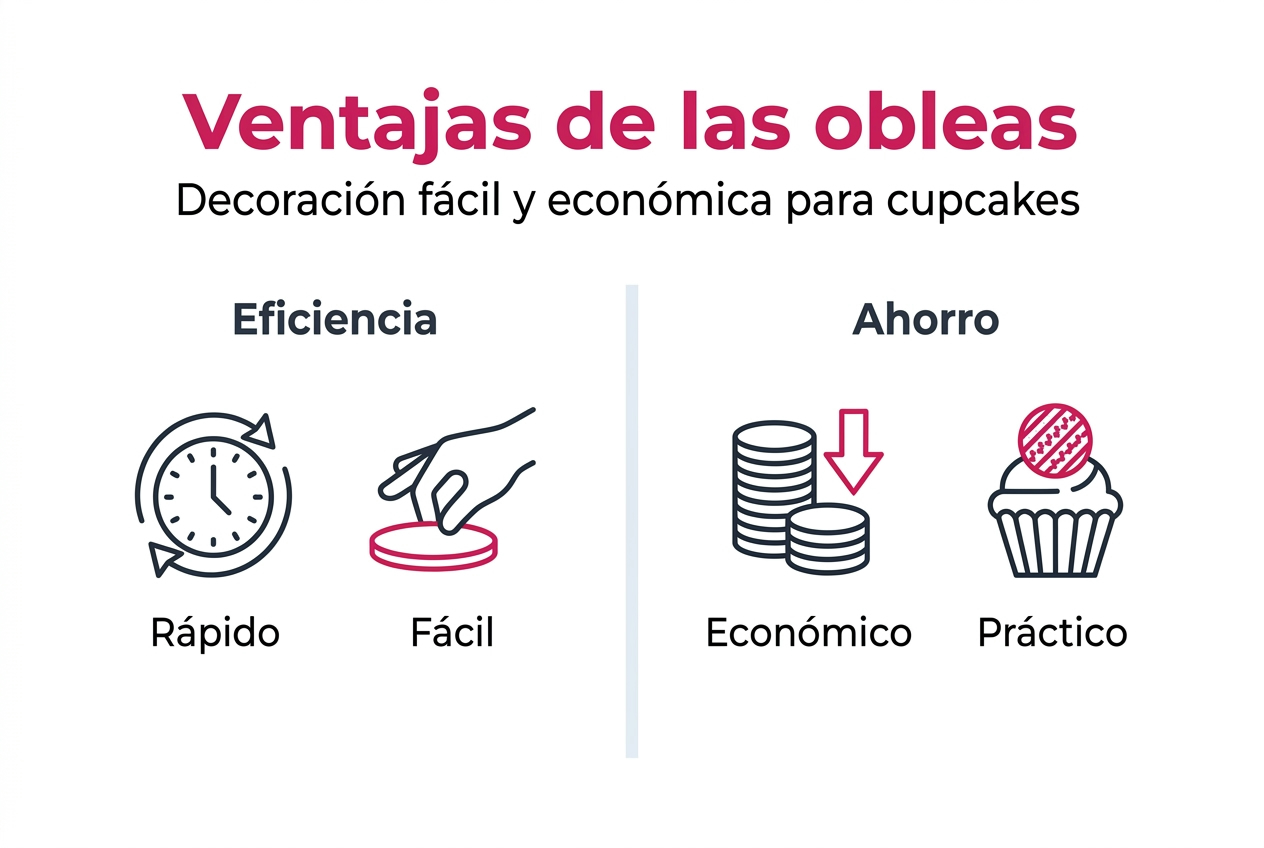 Infografía: razones para elegir obleas al decorar tus cupcakes