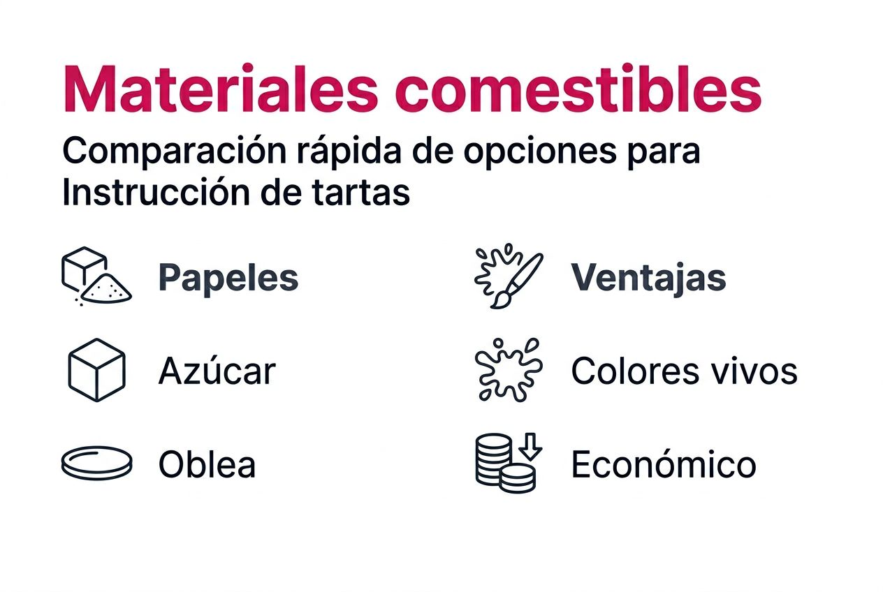 Infografía: comparación de los diferentes materiales para impresión de alimentos