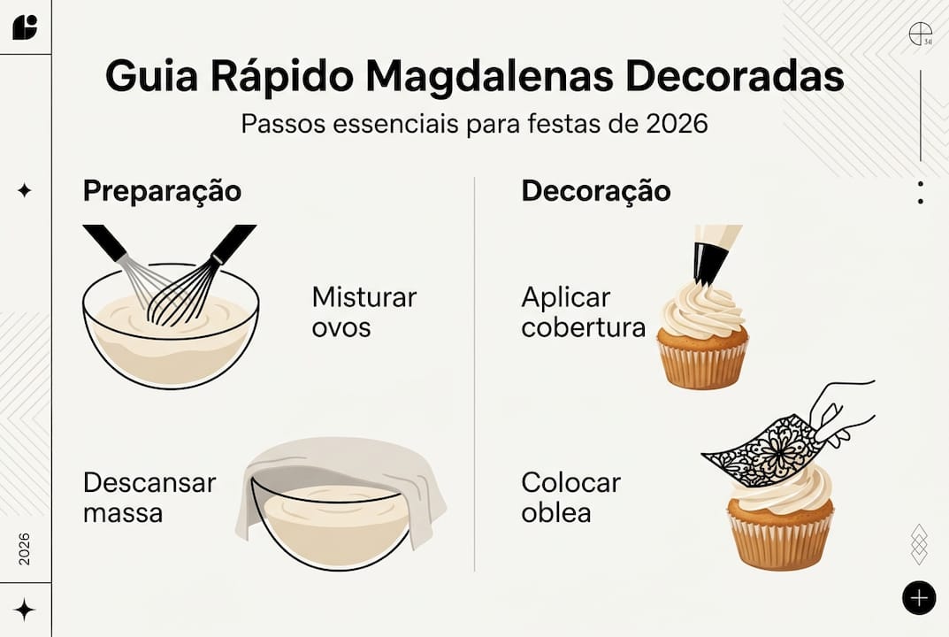 Guia visual para decorar queques: passo a passo