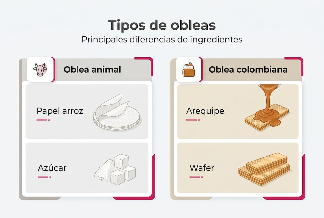 Infografía sobre las diferencias entre los distintos tipos de obleas