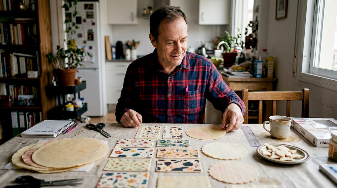 Persona que analiza y compara diferentes tipos de obleas