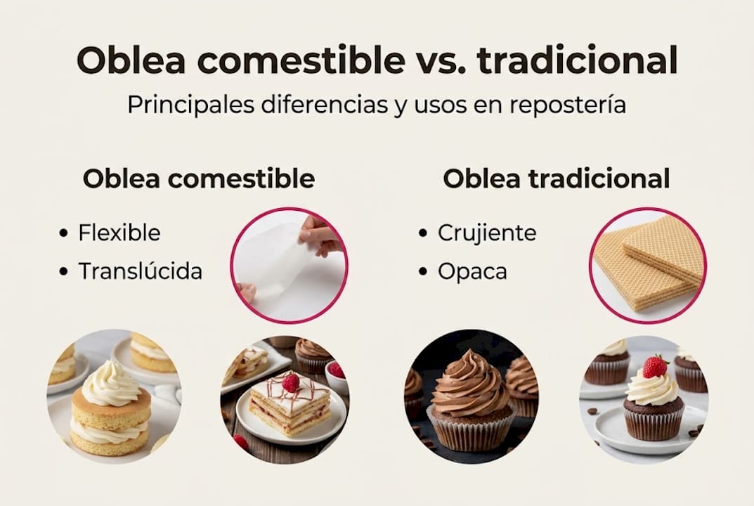 Infografía: ¿En qué se diferencian las obleas comestibles de las tradicionales?