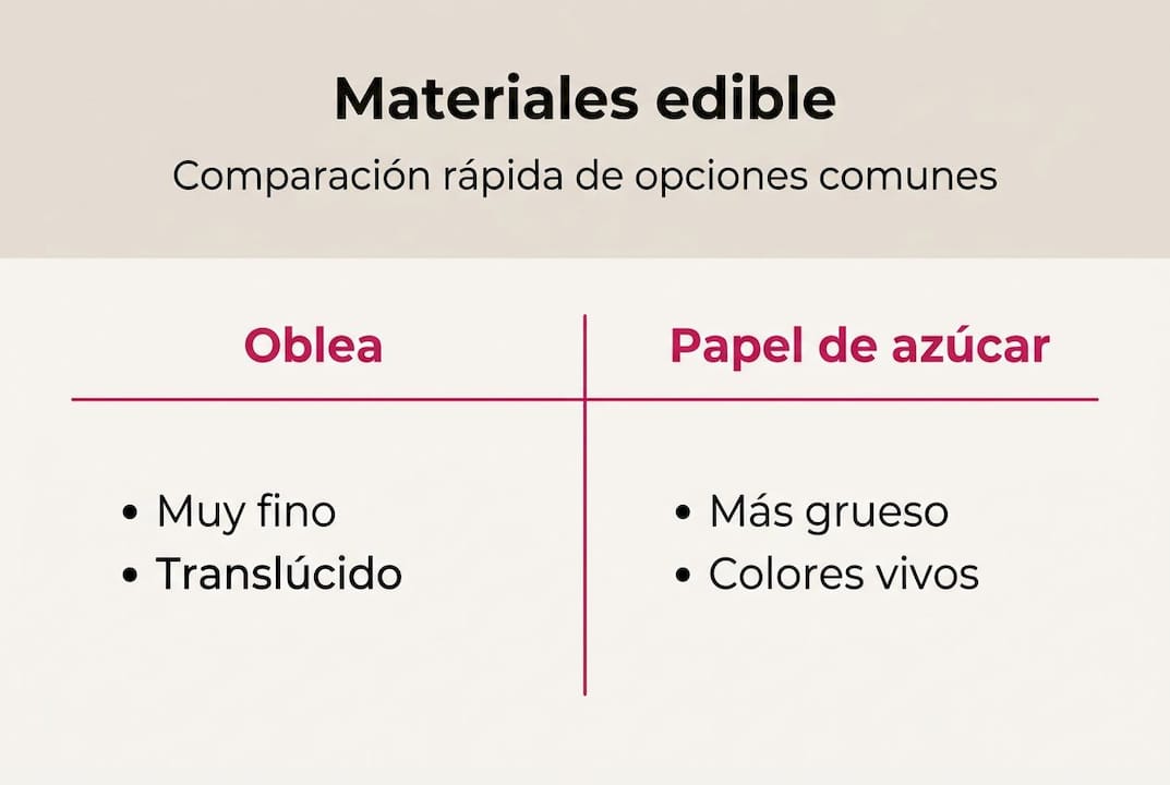 Infografía: ¿En qué se diferencian la oblea y el papel de azúcar?