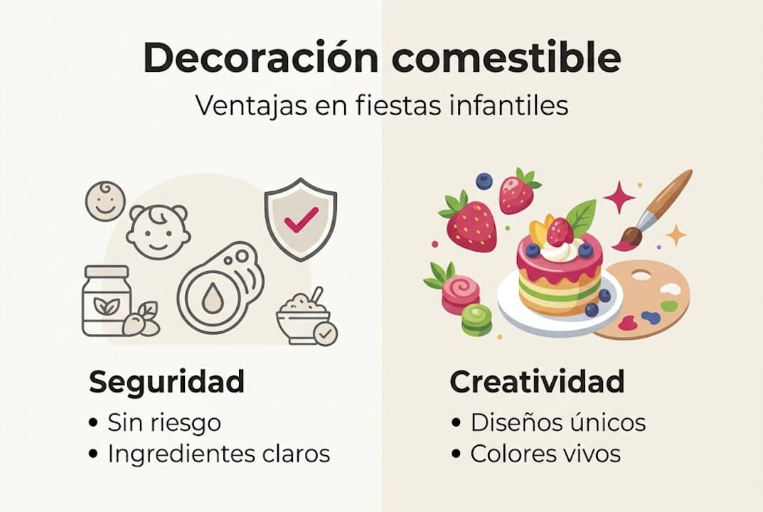 Infografía: ventajas de utilizar decoración comestible