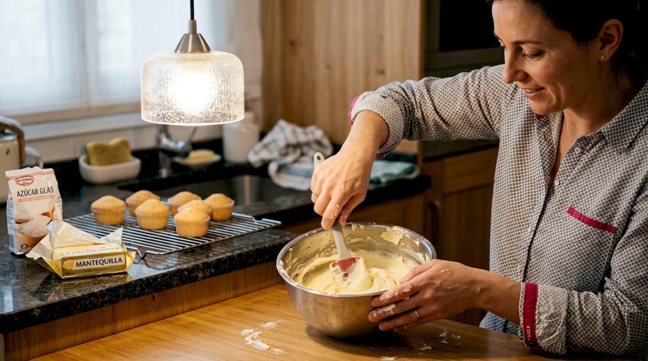 Preparado de buttercream ideal para decorar tus cupcakes