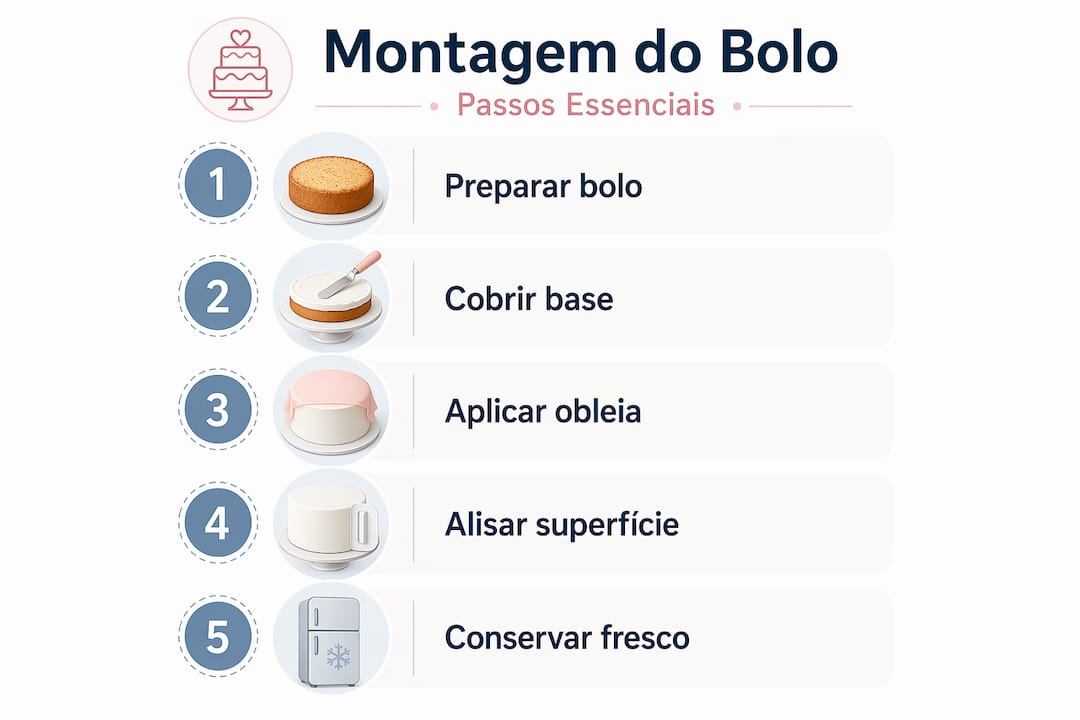Guia visual passo a passo para decorar bolos com folhas de obleia