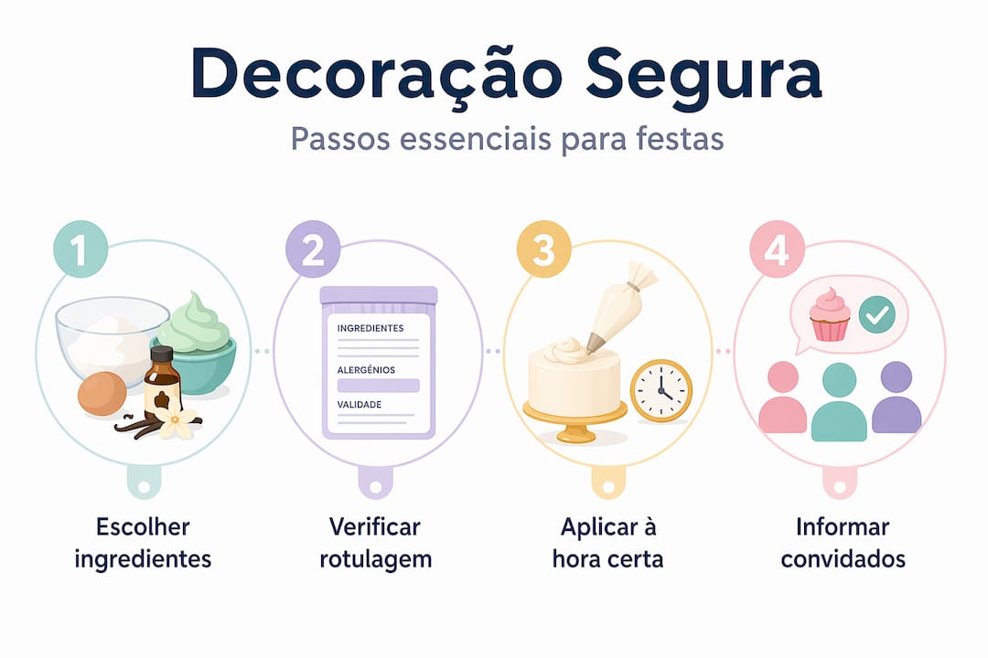 Infográfico: Como garantir que a decoração comestível das festas seja segura