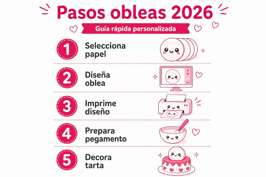 Infografía: guía práctica para hacer obleas personalizadas paso a paso