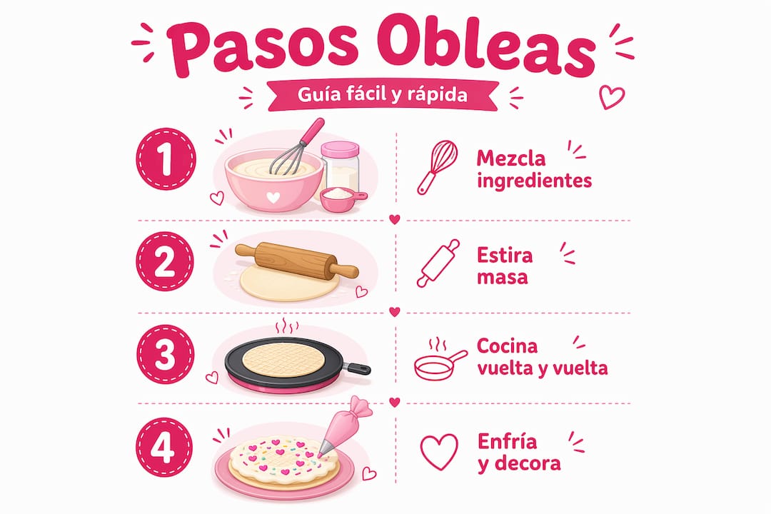Infografía: cómo preparar obleas caseras paso a paso